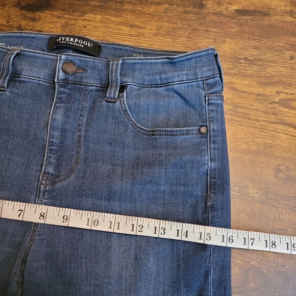 Liverpool Jeans 8 P Ankle Skinny High Rise Dark Wash Stretch Comfort Denim - Picture 8 of 11